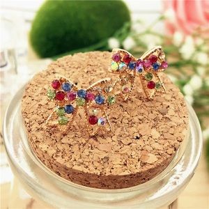 🎀 Bow Studs Colorful Earrings